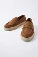SPLIT LEATHER SPORT LOAFERS