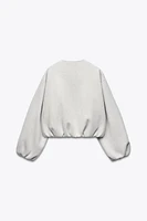 BLOUSON BOMBER DOUX À FINITIONS ÉLASTIQUES