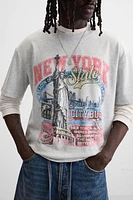 WASHED PRINT T-SHIRT