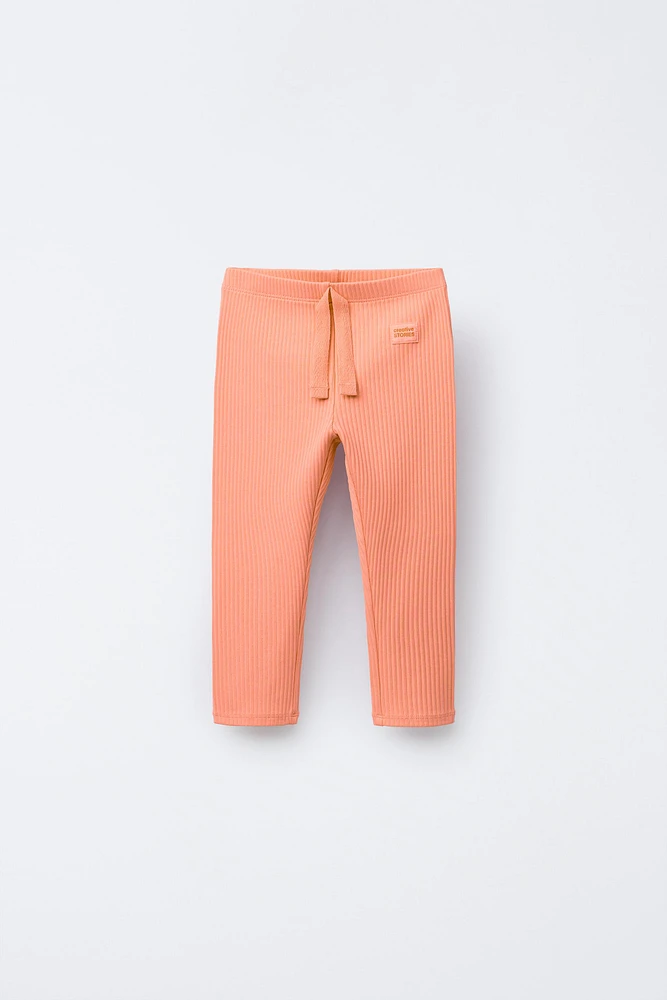 LEGGING CÔTELÉ ÉTIQUETTE