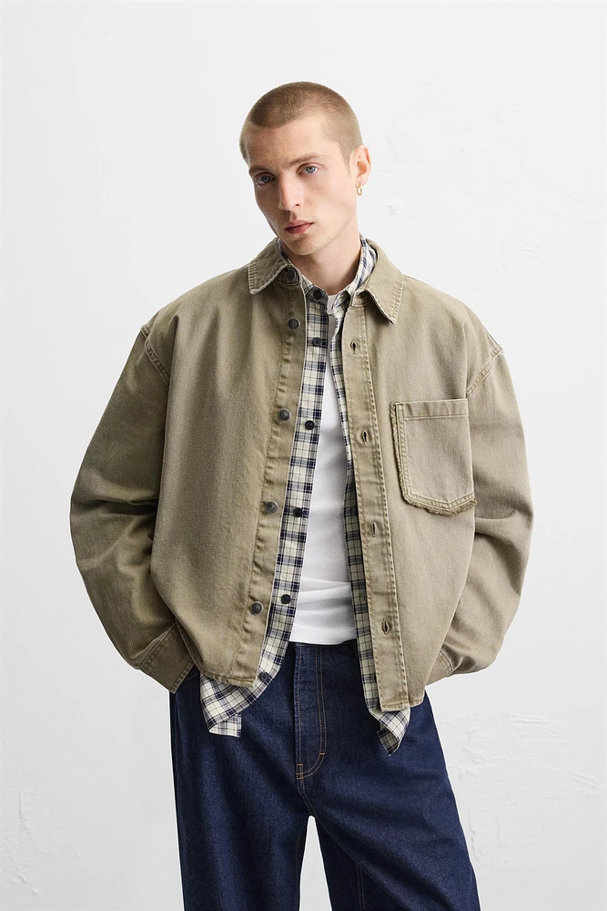 RELAXED FIT PATCH OVERSHIRT