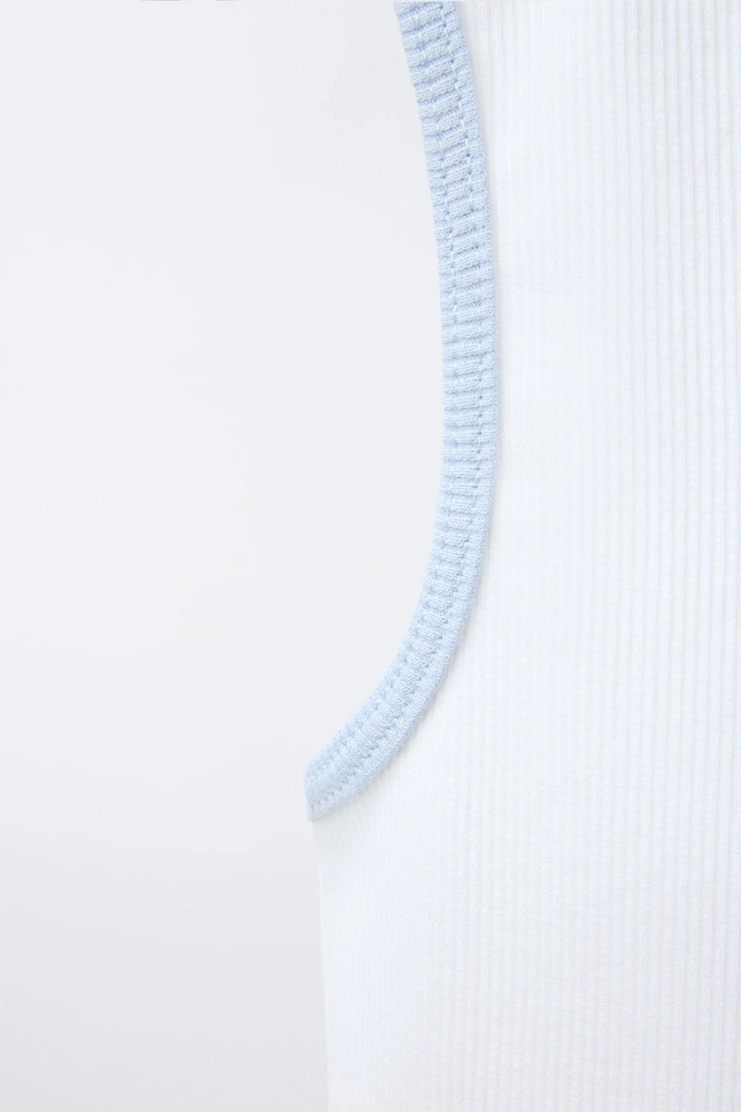 CITY TEXT RIB TOP