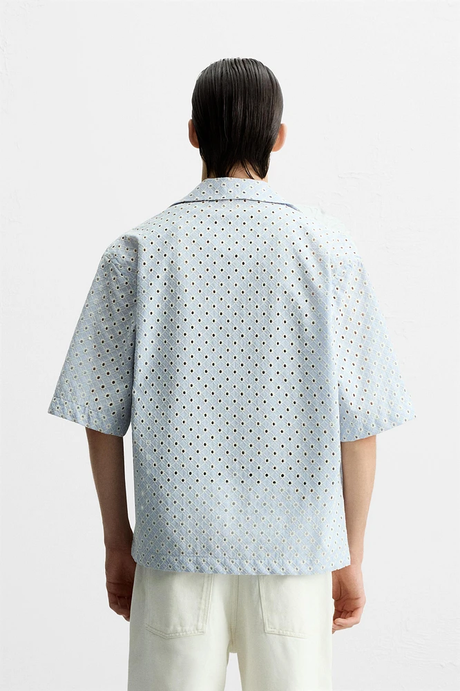 EMBROIDERED DIE-CUT SHIRT