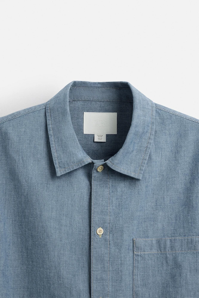 DENIM SHIRT WITH POCKET