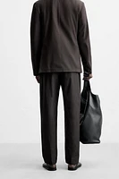 PANTALON DE COSTUME EFFET CIRÉ