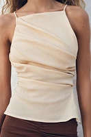 RUCHED ELASTICIZED TOP