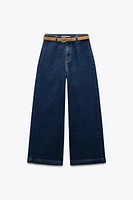 JEAN Z1975 COUPE LARGE, LONGUEUR RACCOURCIE, TAILLE HAUTE ET CEINTURE