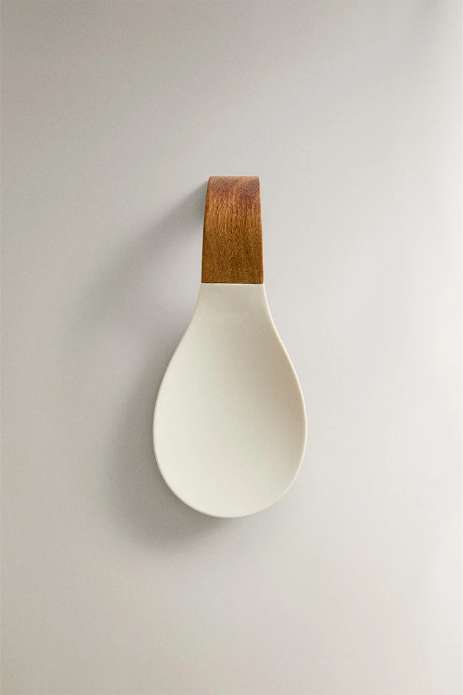 REPOSE-CUILLÈRE BOIS SILICONE