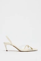 VINYL BUCKLE SLINGBACKS