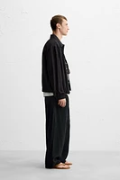 WRINKLE EFFECT FLOWY JACKET