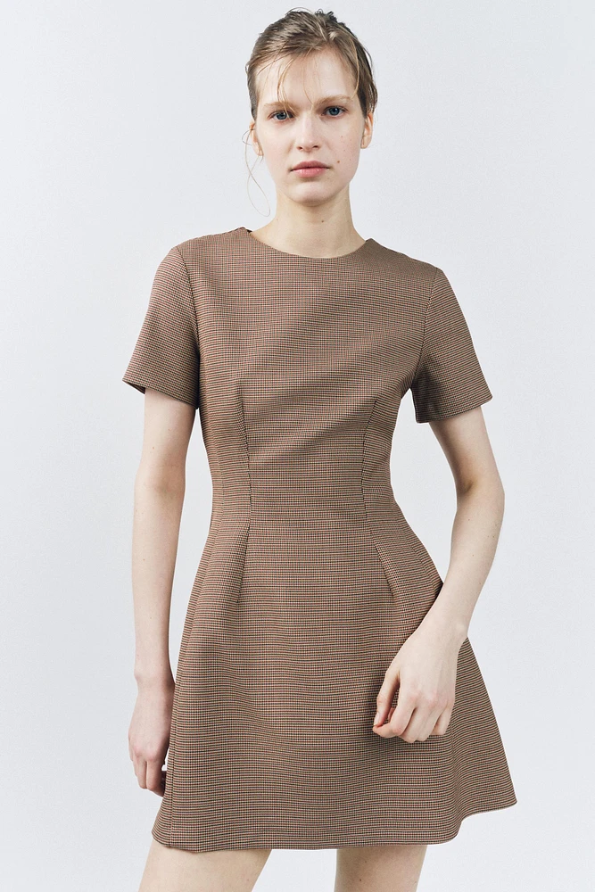 ROBE À CARREAUX PLISSÉE ZW COLLECTION