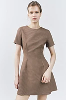 ROBE À CARREAUX PLISSÉE ZW COLLECTION
