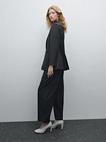 Straight-leg cool wool trousers