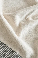 SERVIETTE DE BAIN COTON FRISE PLISSÉE