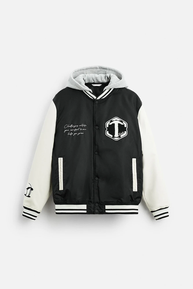 PATCHES HOODED JACKET