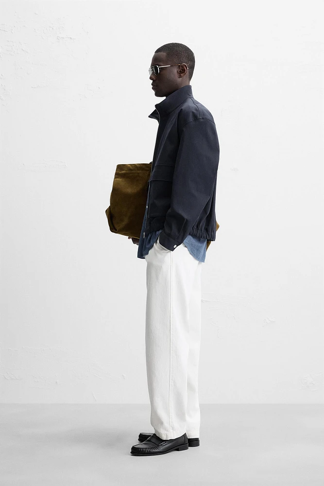 REGULAR FIT COTTON BLEND JACKET