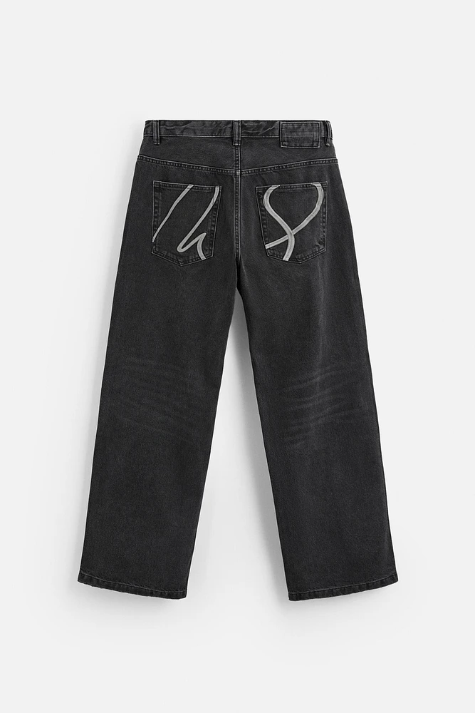 JEAN BAGGY À BRODERIES
