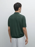 Polo en maille de coton à manches courtes