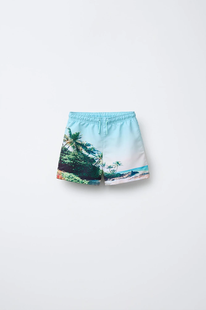6-14 YEARS/ PHOTOGRAPHIC SWIM SHORTS