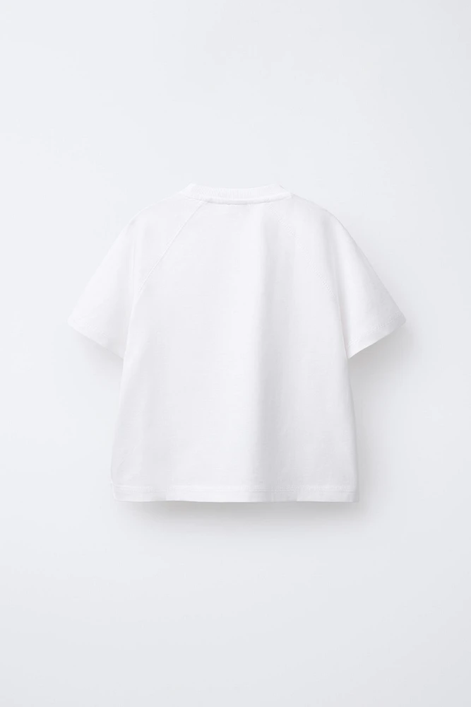 PRINTED RAGLAN SLEEVE T-SHIRT