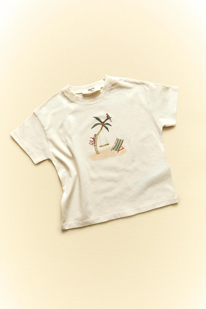 CHILDREN’S PALM TREE COTTON T-SHIRT