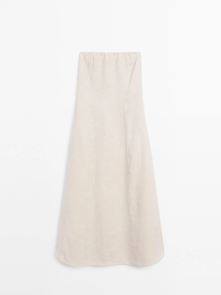 Long strapless dress