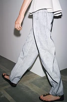 ZW COLLECTION TAPERED COATED MID-RISE JEANS