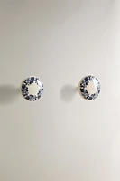 LOT BOUTONS DE PORTE CÉRAMIQUE FLEUR (LOT 2
