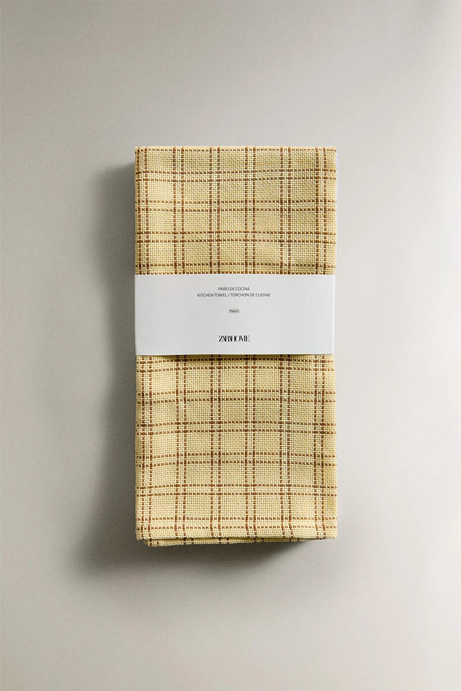 DYED THREAD KITCHEN TOWELS (SET OF 2)