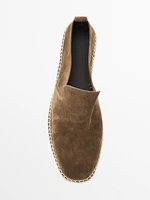 Split suede espadrilles