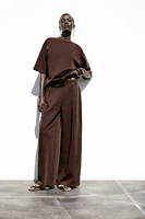 WASHED EFFECT INTERLOCK PANTS