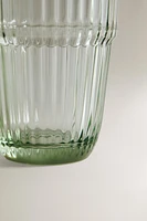 VERRE EN VERRE RECYCLABLE COLORÉ RAYURES