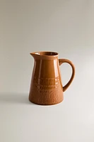 CARAMEL STONEWARE PITCHER
