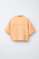 KNOTTED LINEN BLEND SHIRT