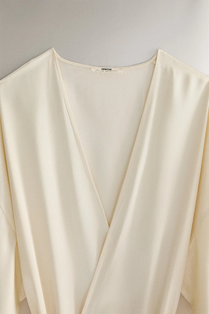 SOLID SATEEN ROBE