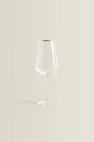 VERRE À VIN BORD DORÉ BOHEMIA CRYSTAL