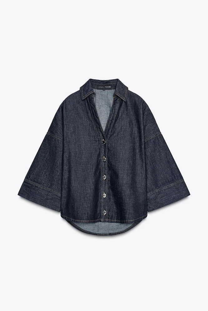 CHEMISE EN JEAN Z1975 À MANCHES LARGES