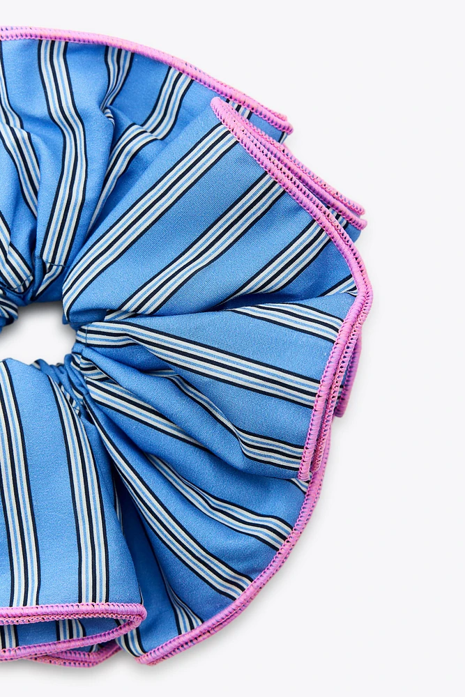 CONTRAST STRIPE MAXI SCRUNCHIE