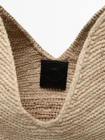 Raffia tote bag