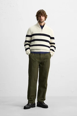 BASIC QUARTER-ZIP SWEATER
