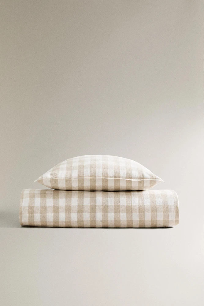 HOUSSE DE COUETTE CARREAUX
