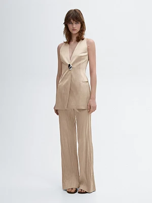 Fitted waistcoat with rhinestone buttons
