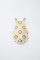 BARBOTEUSE EN MAILLE CROCHET À FLEURS