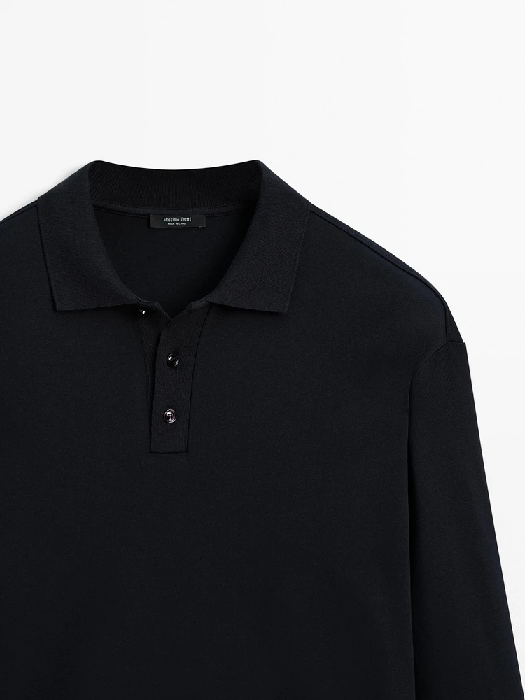 Pull polo manches longues
