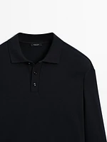 Pull polo manches longues