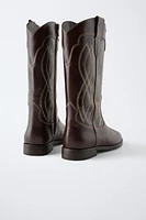 LEATHER COWBOY BOOTS