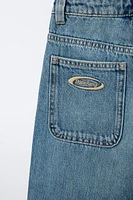 WIDE-FIT DENIM SHORTS