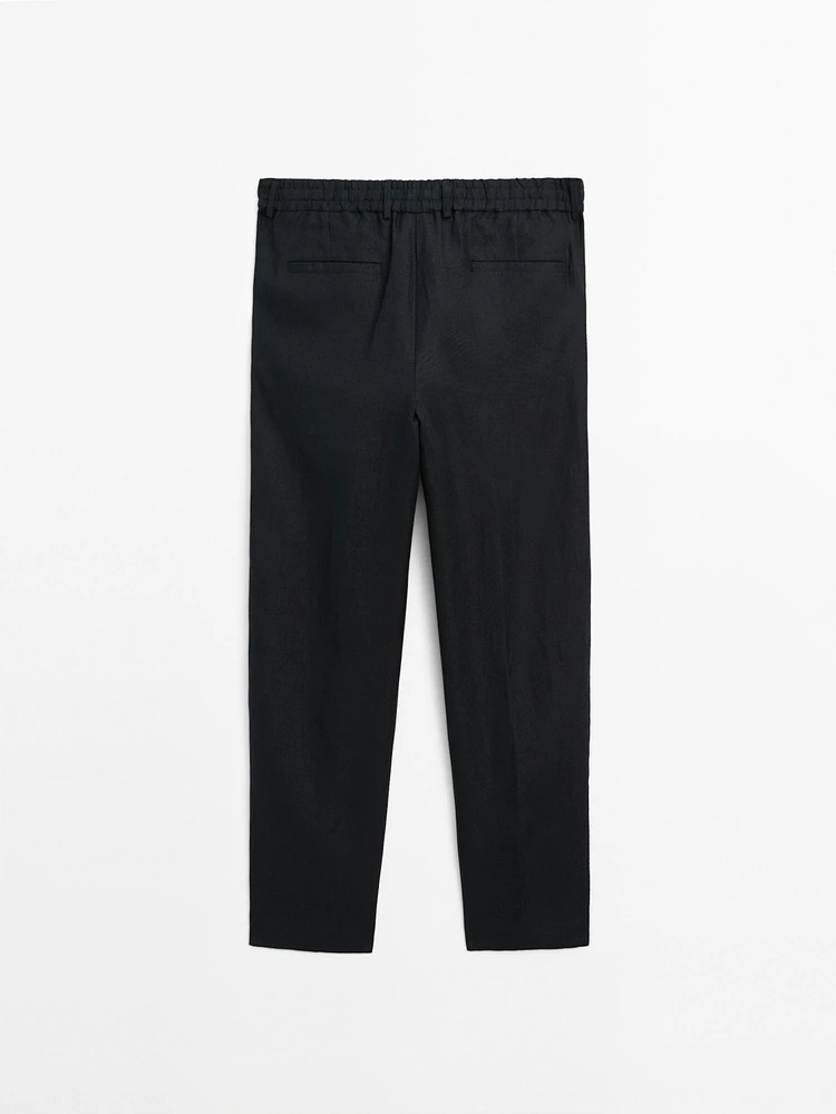 100% linen trousers
