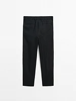 100% linen trousers