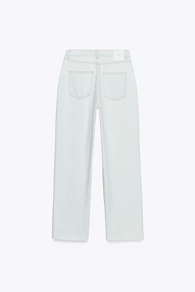 Z.09 STRAIGHT ANKLE HIGH WAIST CROSSOVER JEANS